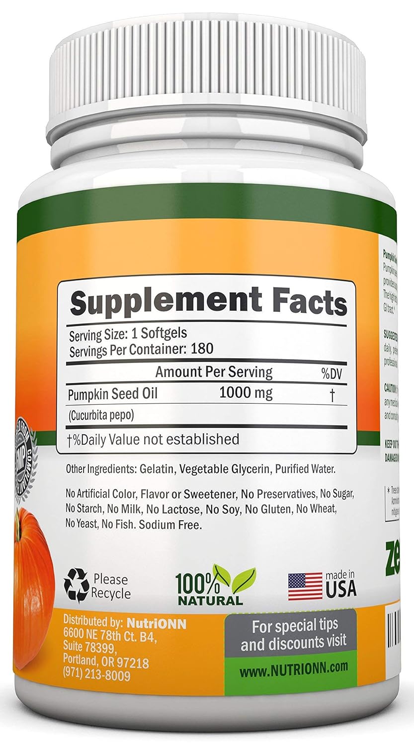 Pumpkin Seed Oil & Lycopene Softgels Combo for Prostate & Urinary Health - NutriONN Support