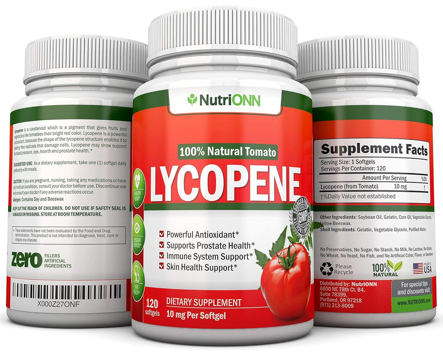Pumpkin Seed Oil & Lycopene Softgels Combo for Prostate & Urinary Health - NutriONN Support