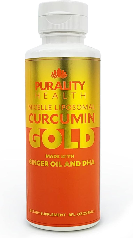 PURALITY HEALTH Curcumin Gold with Ginger Oil & DHA Omega-3s for Joint Health - 15 Day Supply
