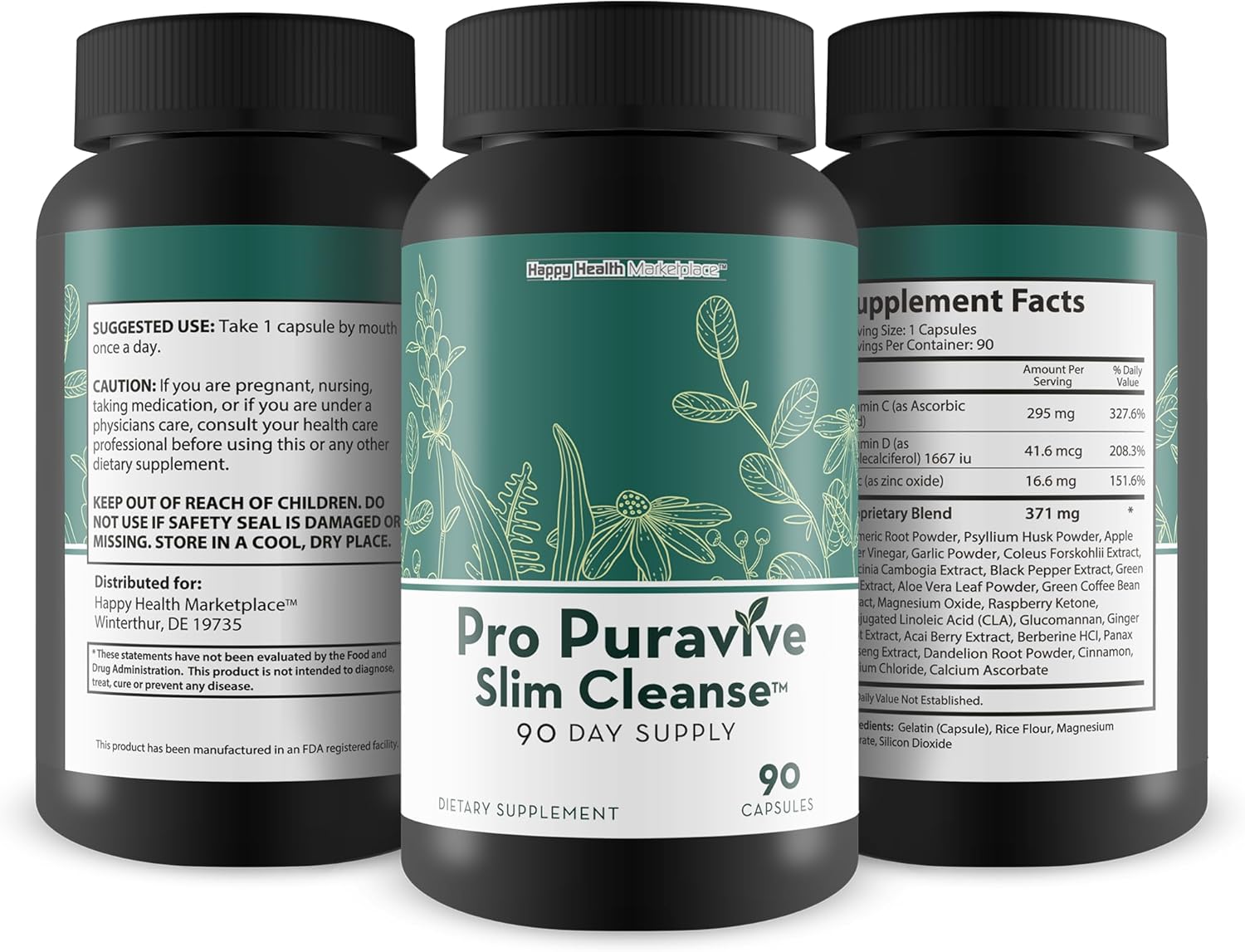 Puravive Slim Cleanse - Gentle 90 Day Full Body Detox for Women & Men - Happy Health Marketplace Pro