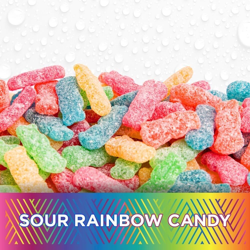 Purbolics Aminos + Energy Supplement - Boost Recovery, Energy, and Focus with 95mg of Caffeine - Sugar-Free Sour Rainbow Candy Flavor - 60 Servings