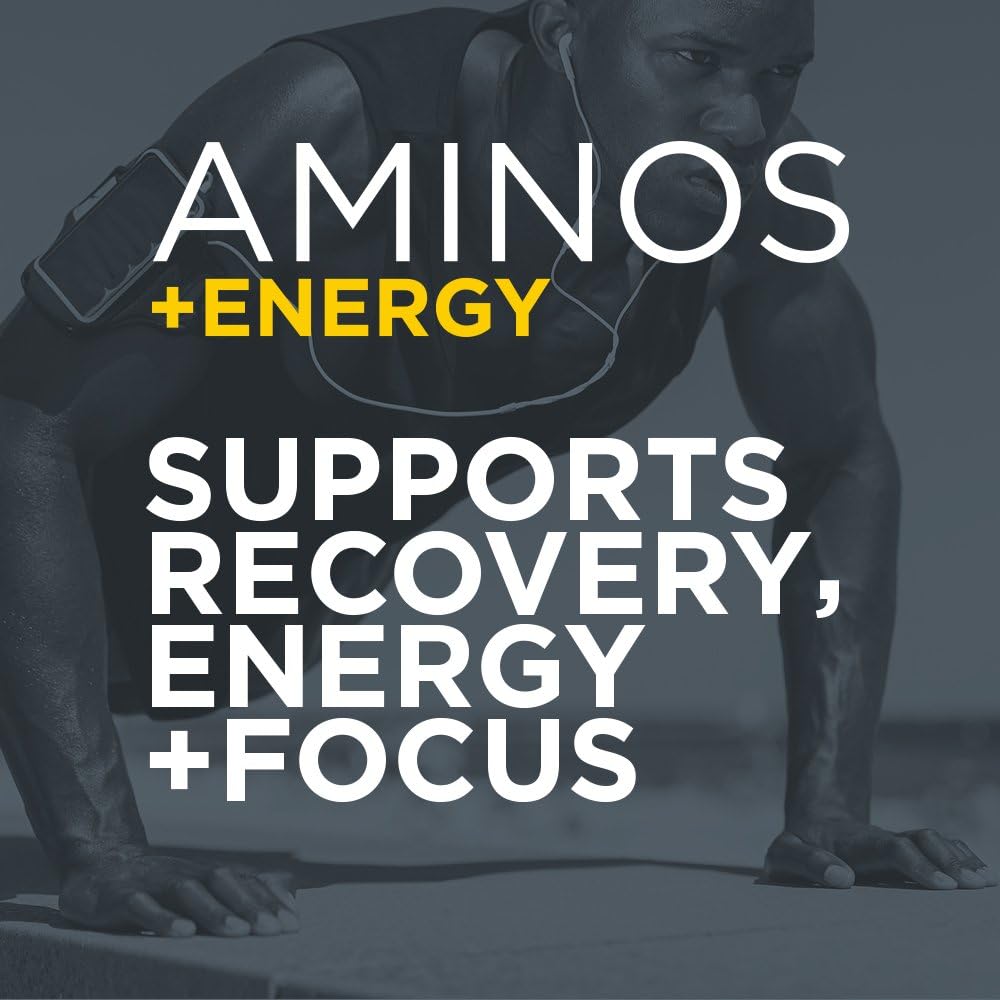 Purbolics Aminos + Energy Supplement for Recovery, Energy, and Focus - The Grape Gatsby Flavor - 95mg Caffeine, 0 Sugar, 60 Servings