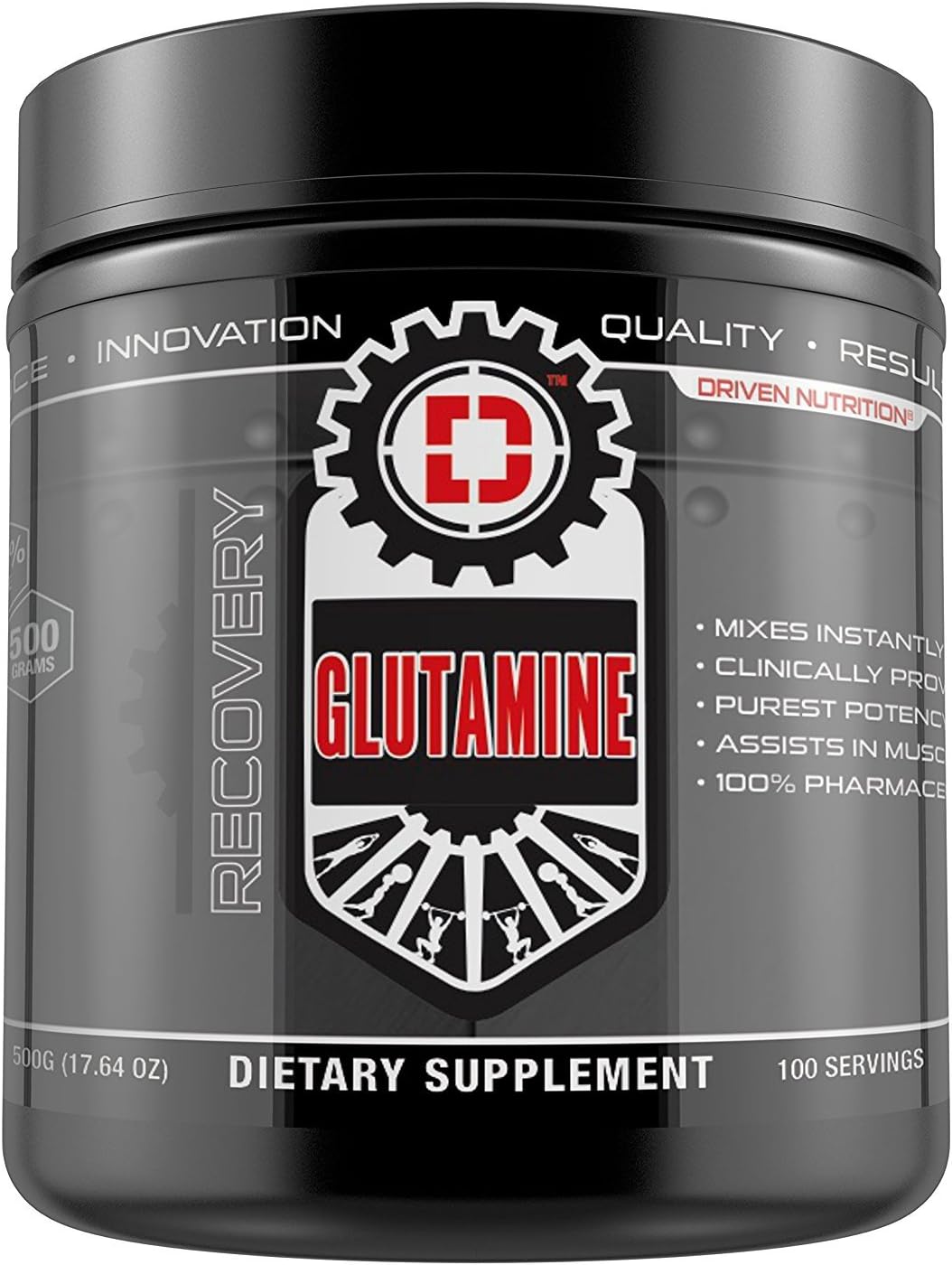 Pure and Natural Driven Nutrition GLUTAMINE - Supports Lean Muscle Mass, GI Health, and Immune System - Reduce Soreness and Boost Immunity