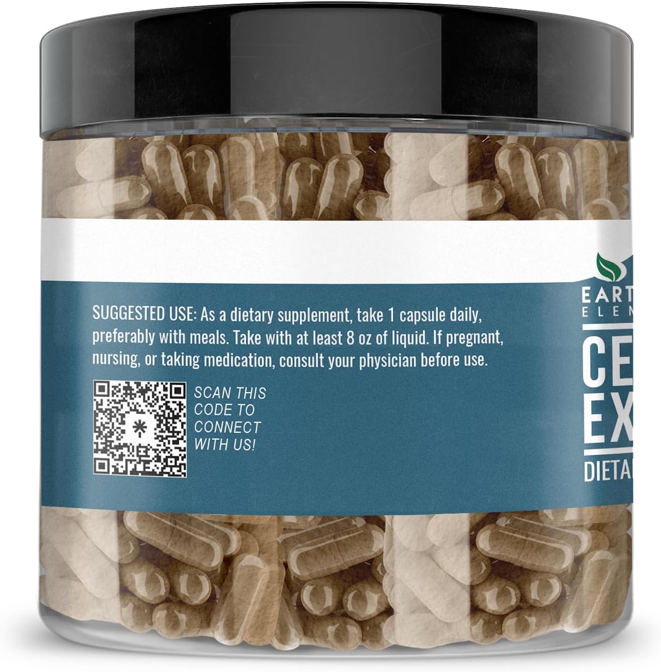 Pure Celery Seed Extract Capsules - 200 Count, Undiluted & Additive-Free by Earthborn Elements