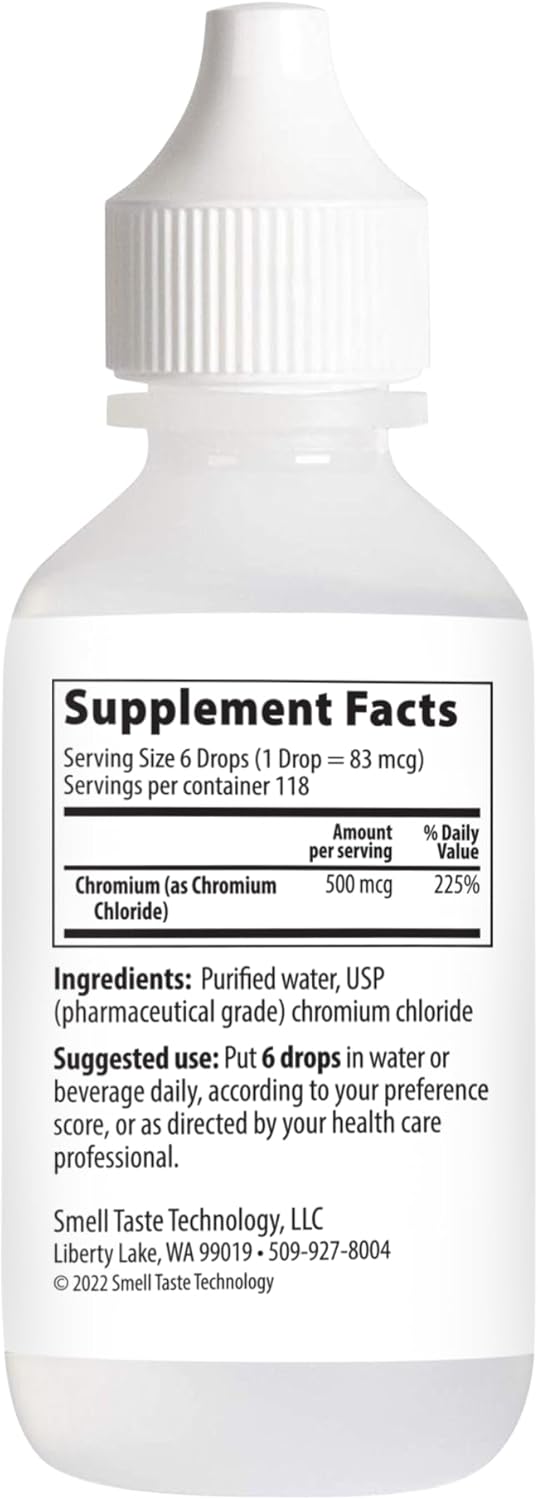 Pure Chromium Liquid Ionic Mineral Supplement for Taste and Scoring; 500 mcg; 118 Servings