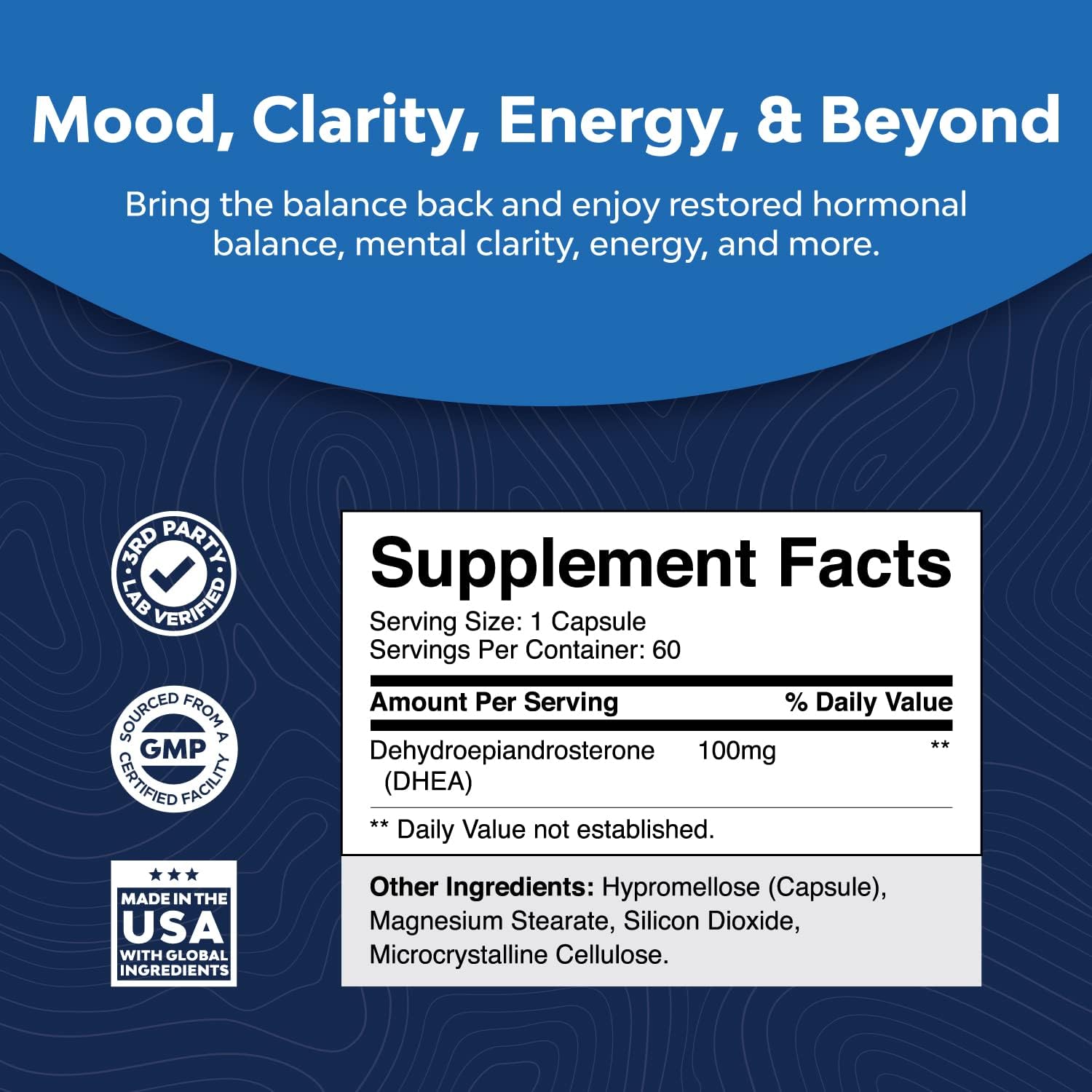 Pure DHEA and Zinc Bundle for Women's Health - Thyroid, Immune, Bone, Mood, and Heart Support