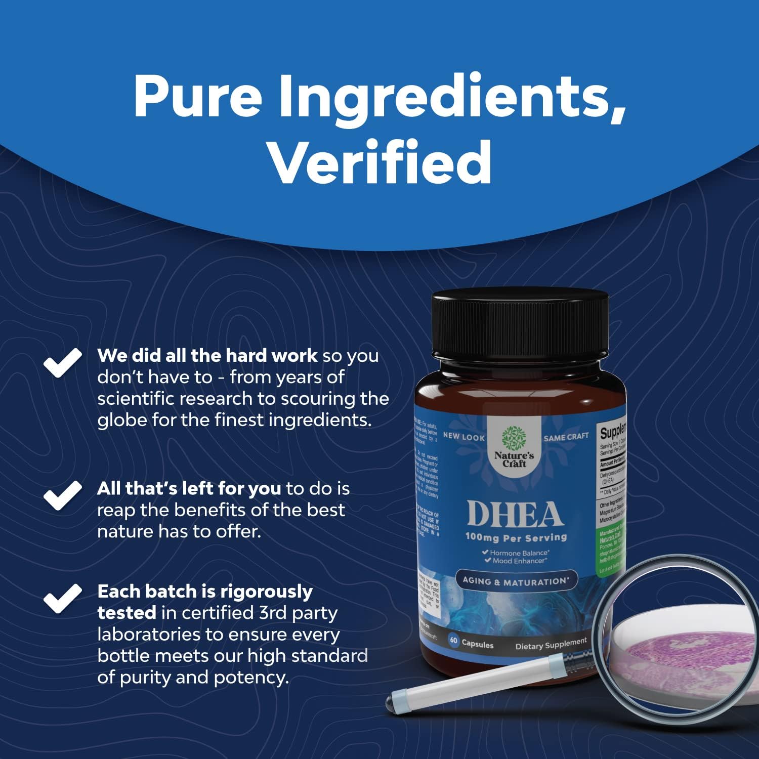 Pure DHEA and Zinc Bundle for Women's Health - Thyroid, Immune, Bone, Mood, and Heart Support