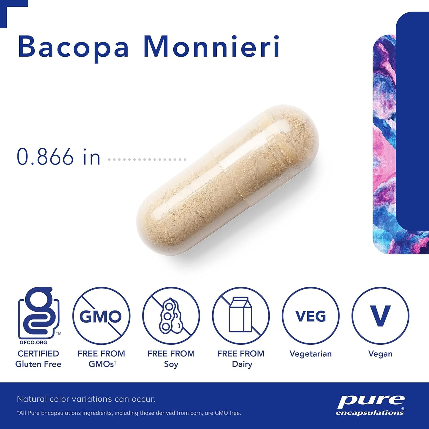 Pure Encapsulations Bacopa Monnieri Capsules - Brain, Memory, Concentration, Stress Support - 180 Count