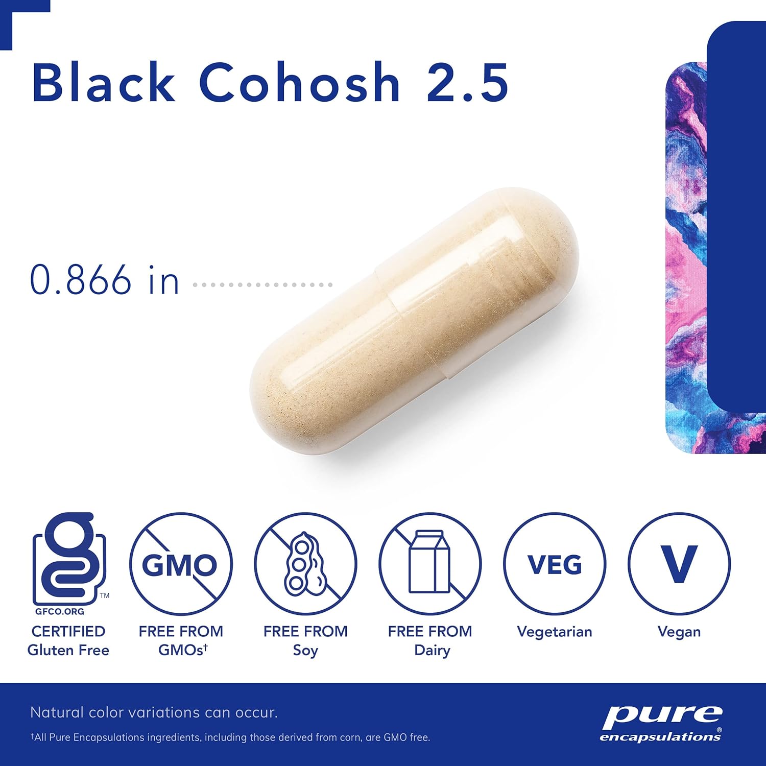 Pure Encapsulations Black Cohosh 2.5 | Menopause Support Supplement | Hypoallergenic | 120 Capsules