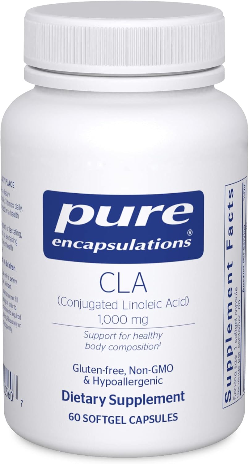 Pure Encapsulations CLA 1,000 mg Softgel Capsules for Healthy Body Composition with Exercise - 60 Count