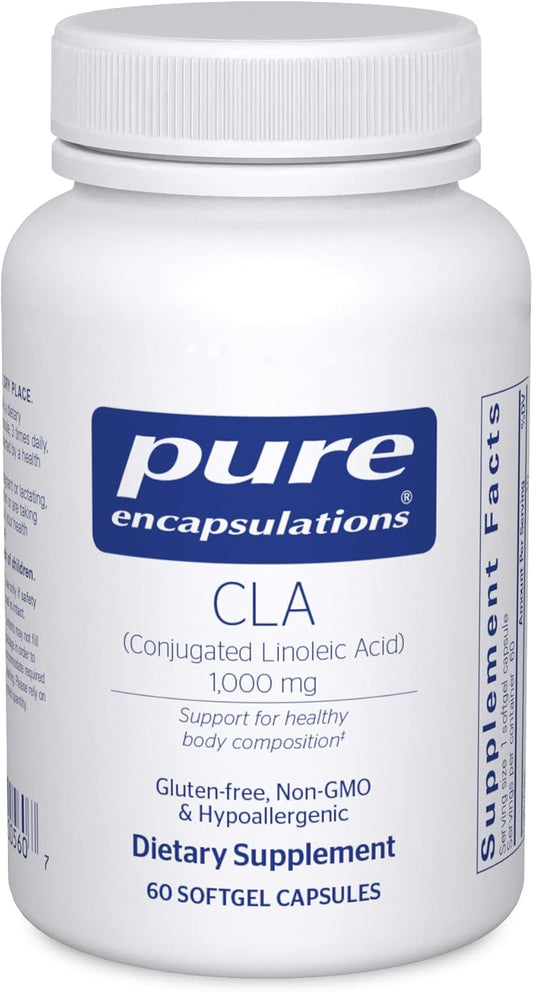 Pure Encapsulations CLA 1,000 mg Softgel Capsules for Healthy Body Composition with Exercise - 60 Count