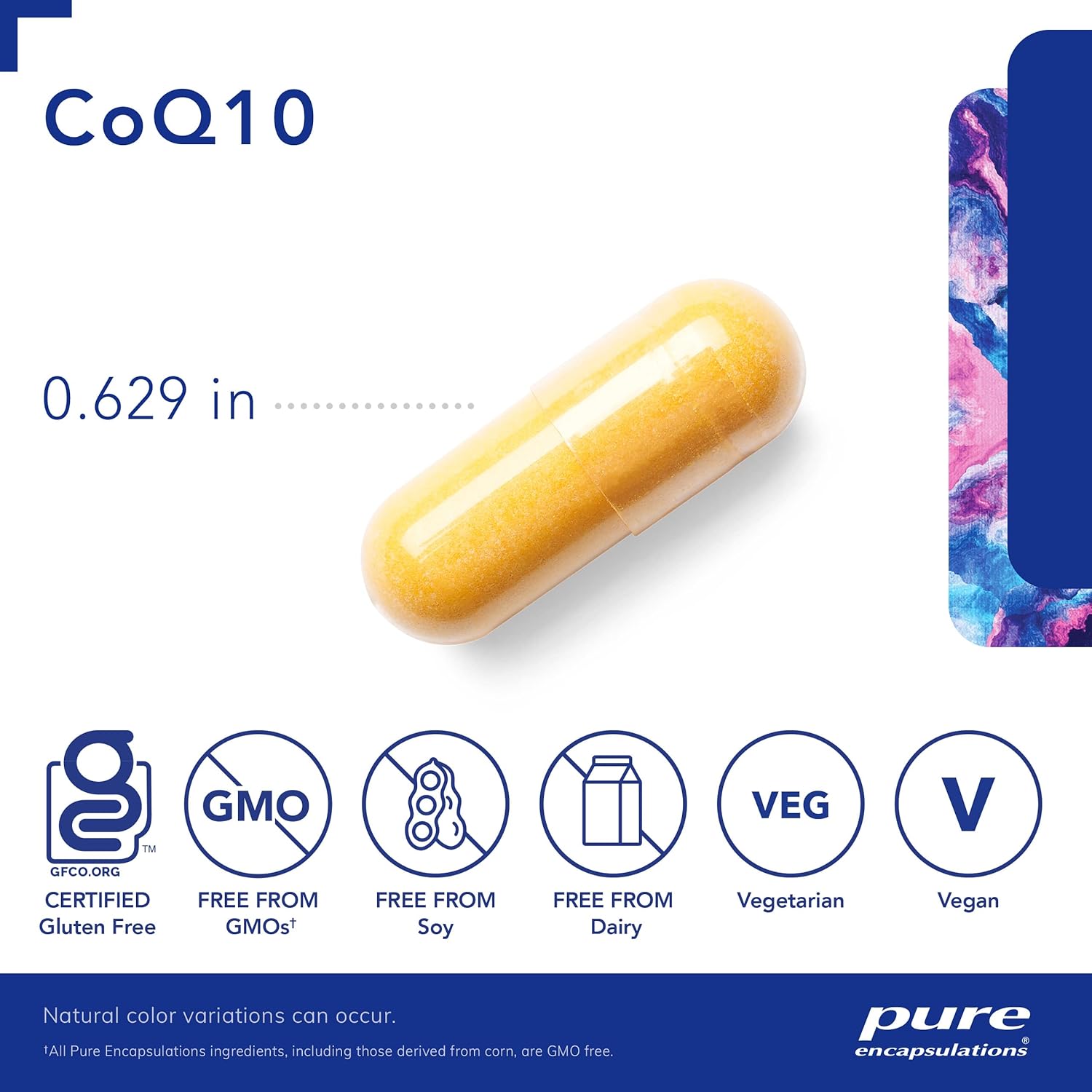 Pure Encapsulations CoQ10 60 mg Capsules for Energy, Antioxidants, Brain Health, Cardio Support - 60 Count