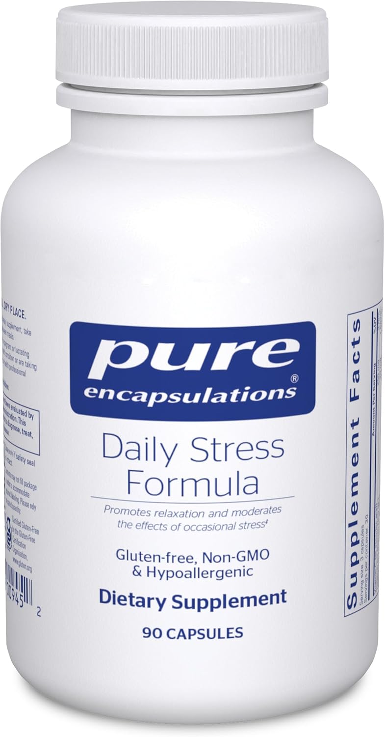 Pure Encapsulations Daily Stress Formula - Supports Relaxation and Manages Occasional Stress - 90 Capsules
