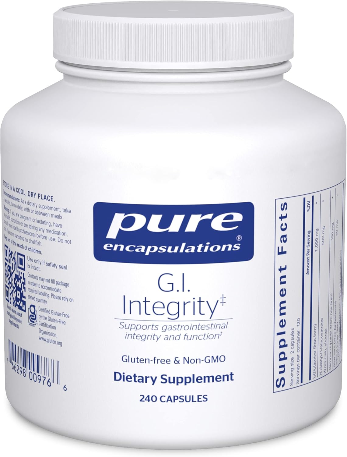 Pure Encapsulations G.I. Integrity Capsules - Enhanced Gastrointestinal Support for Function - 240 Count