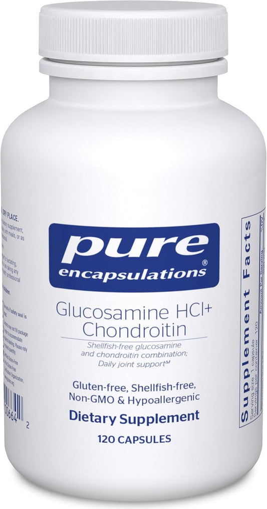 Pure Encapsulations Glucosamine and Chondroitin Supplement for Healthy Joint Function | 120 Capsules | Hypoallergenic Dual-Strength Support