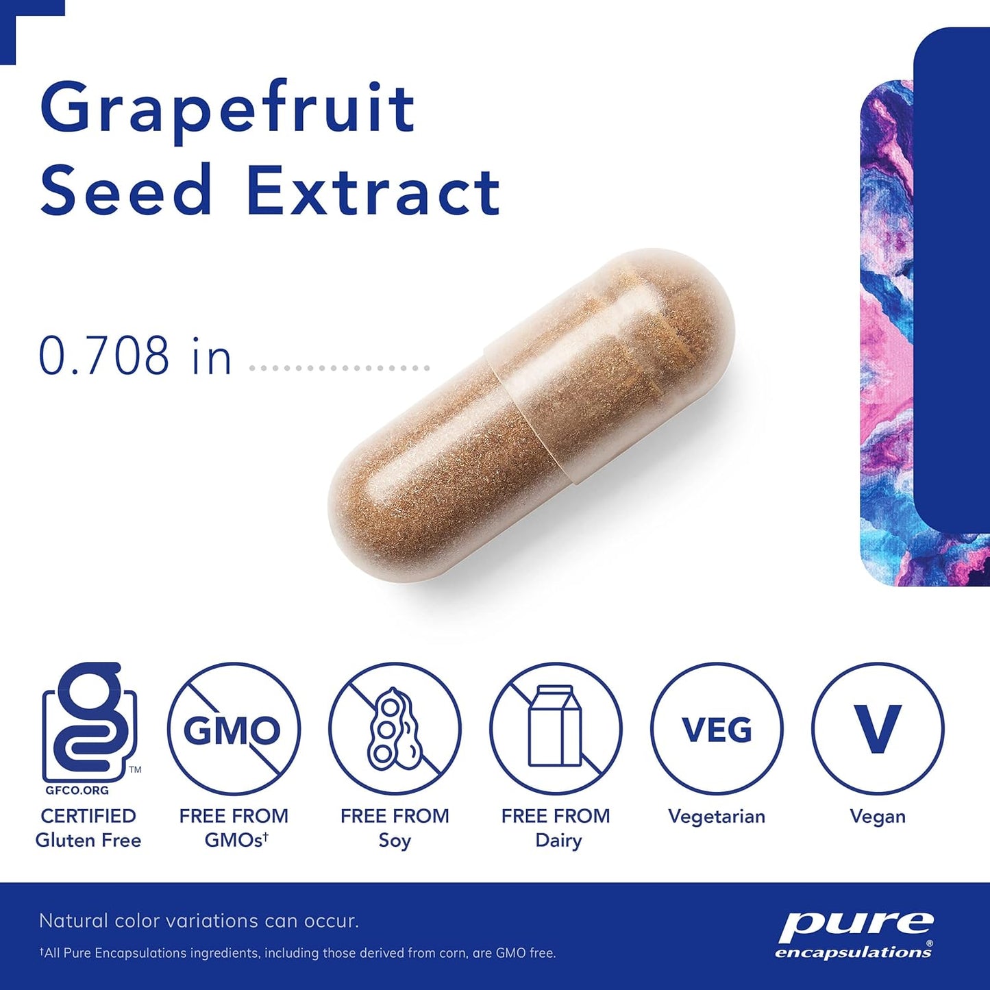 Pure Encapsulations Grapefruit Seed Extract Capsules for Intestinal Health - 120 Count