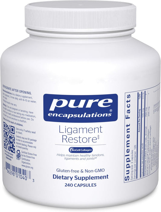 Pure Encapsulations Ligament Restore 240 Capsules - Support Healthy Tendons, Ligaments, and Joints with Dietary Supplement
