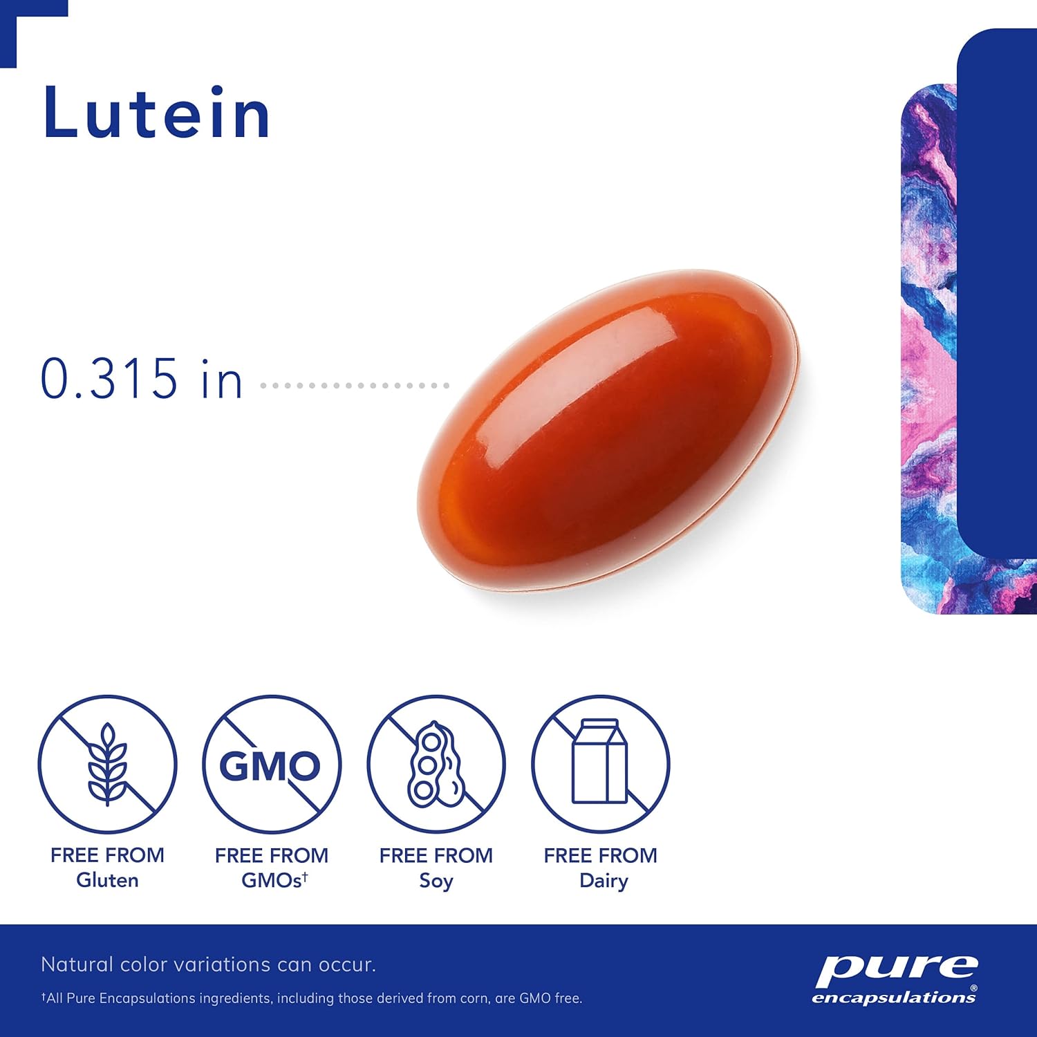 Pure Encapsulations Lutein 20 mg Softgel Capsules for Healthy Visual Function - 60 Antioxidant Support Hypoallergenic
