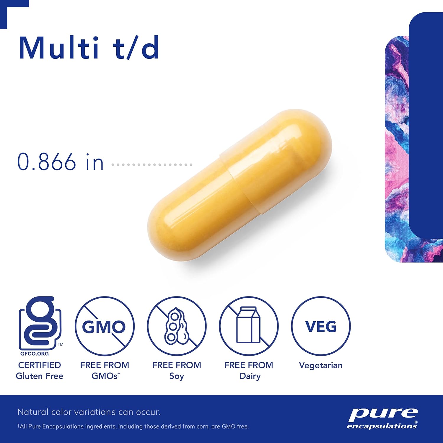 Pure Encapsulations Multi T/D - Daily Wellness Multivitamin & Mineral Supplement - Supports Cardiovascular & Immune Health - 60 Capsules