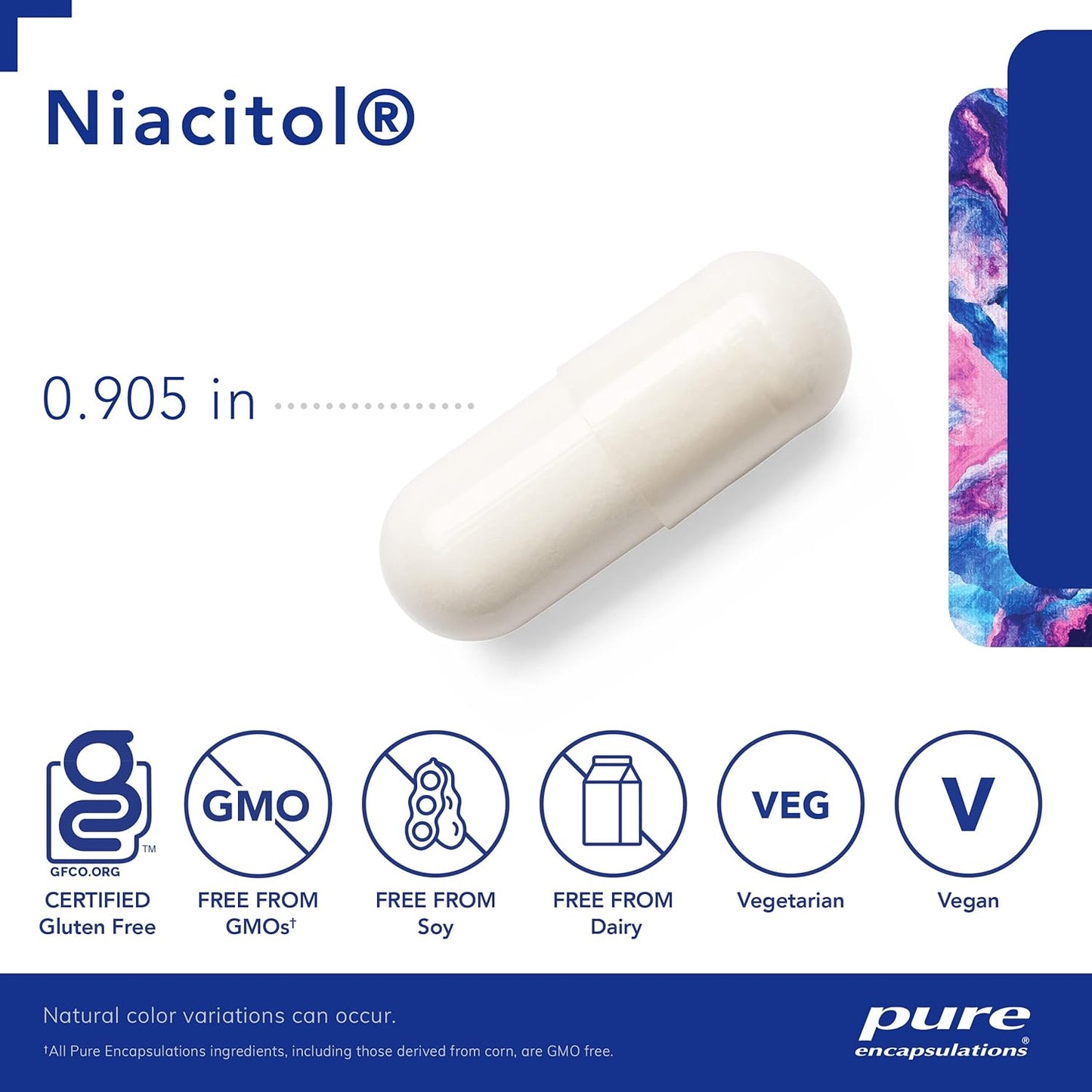 Pure Encapsulations Niacitol 650 mg Capsules - Hypoallergenic No-Flush Niacin for Digestion & Hormone Synthesis