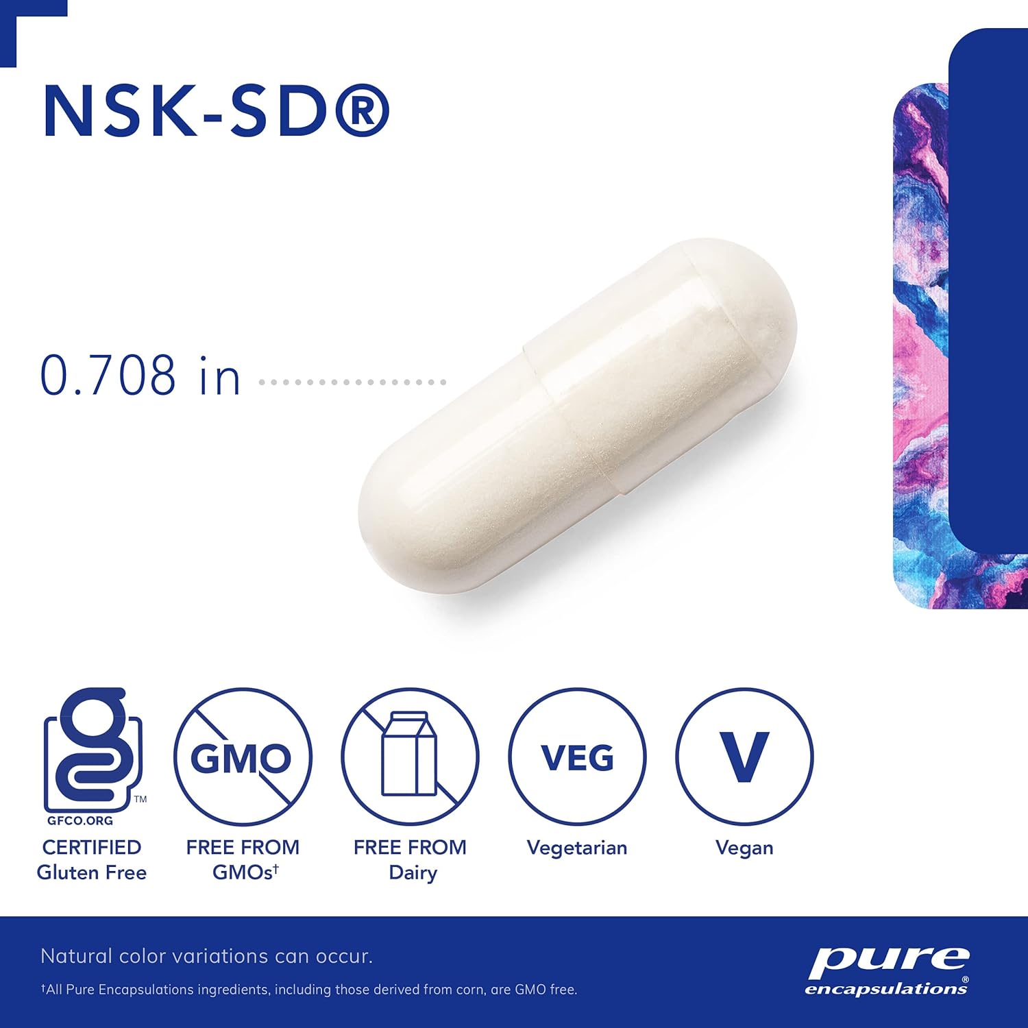 Pure Encapsulations NSK-SD 100 mg Nattokinase Capsules for Healthy Blood Circulation - Supports Fibrinolytic Activity - Gluten Free & Non-GMO - 120 Count