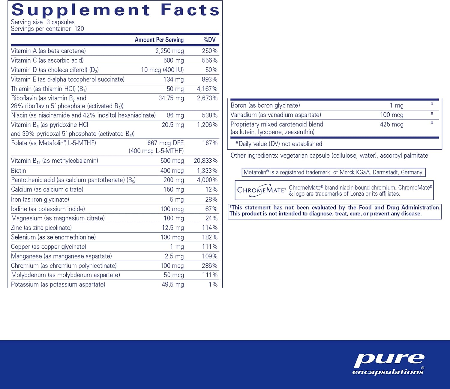 Pure Encapsulations Nutrient 950 | Comprehensive Multivitamin Mineral Supplement for Optimal Health | 360 Capsules