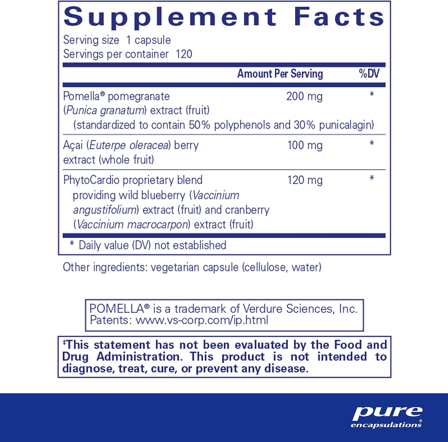 Pure Encapsulations Pomegranate Plus Capsules for Vascular and Cellular Health - Antioxidant Support - 120 Count
