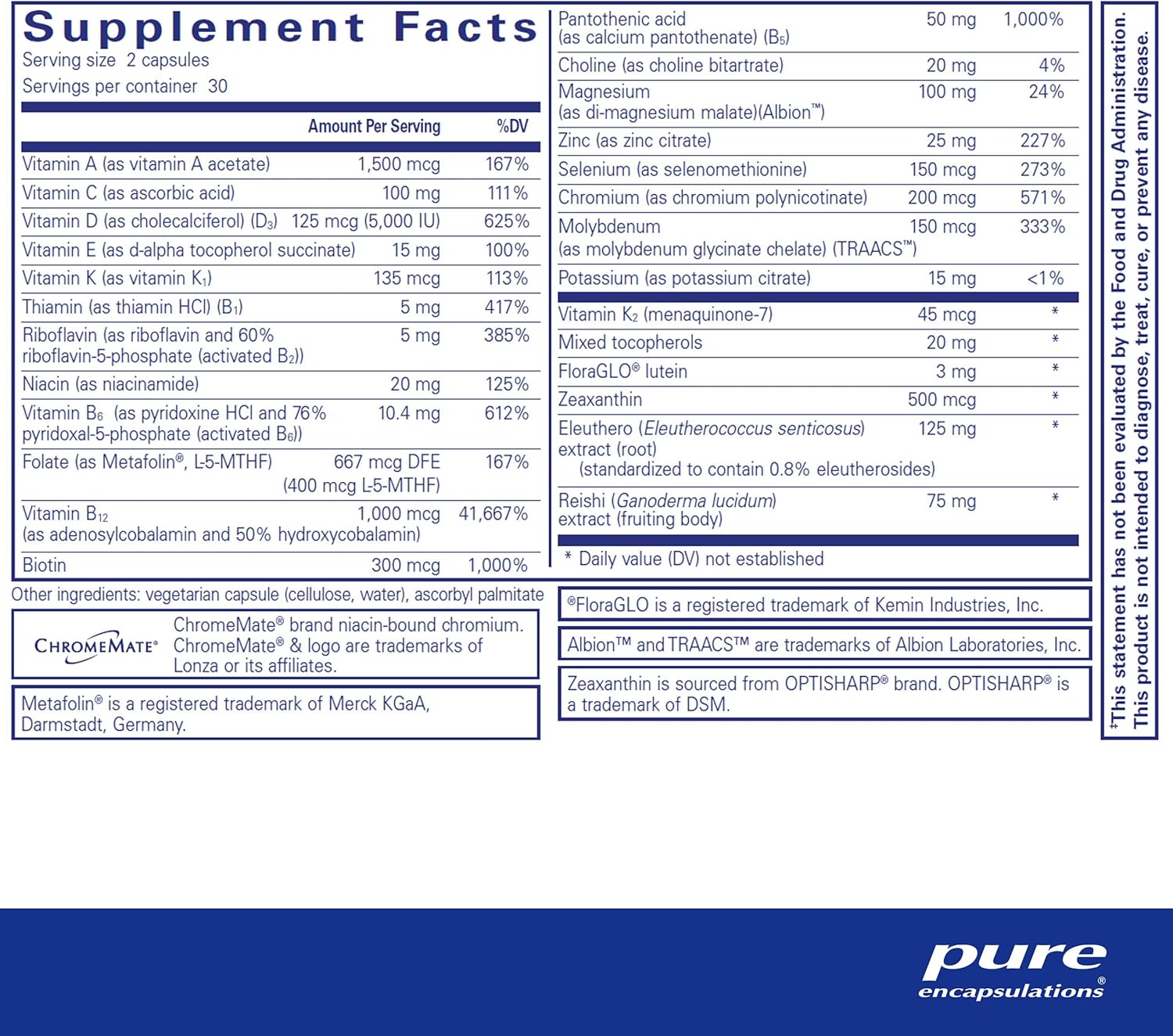 Pure Encapsulations PureResponse Multivitamin Capsules - Immune Balance Support
