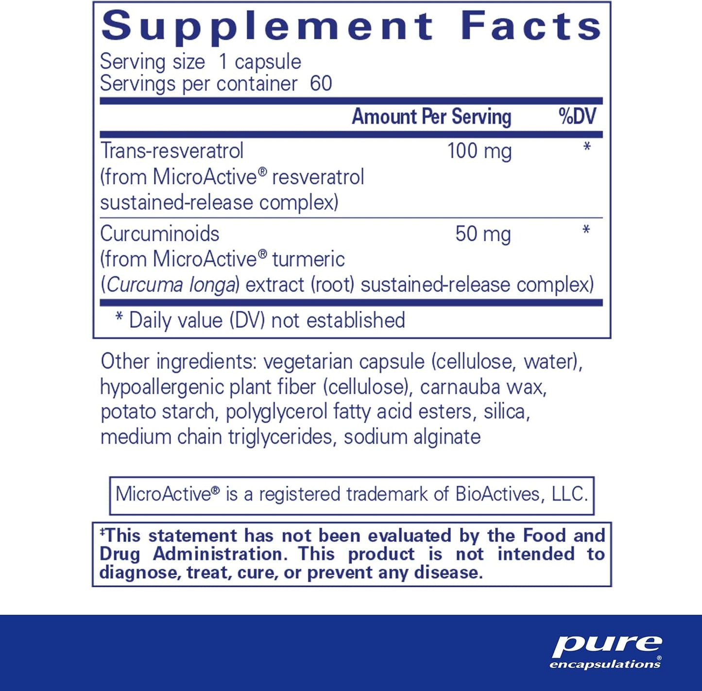 Pure Encapsulations ResCu-SR | Hypoallergenic Longevity & Cardio Support Dietary Supplement | 60 Capsules