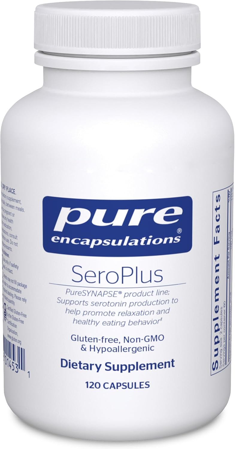 Pure Encapsulations SeroPlus: Hypoallergenic Serotonin Support for Moderate Stress - 120 Capsules