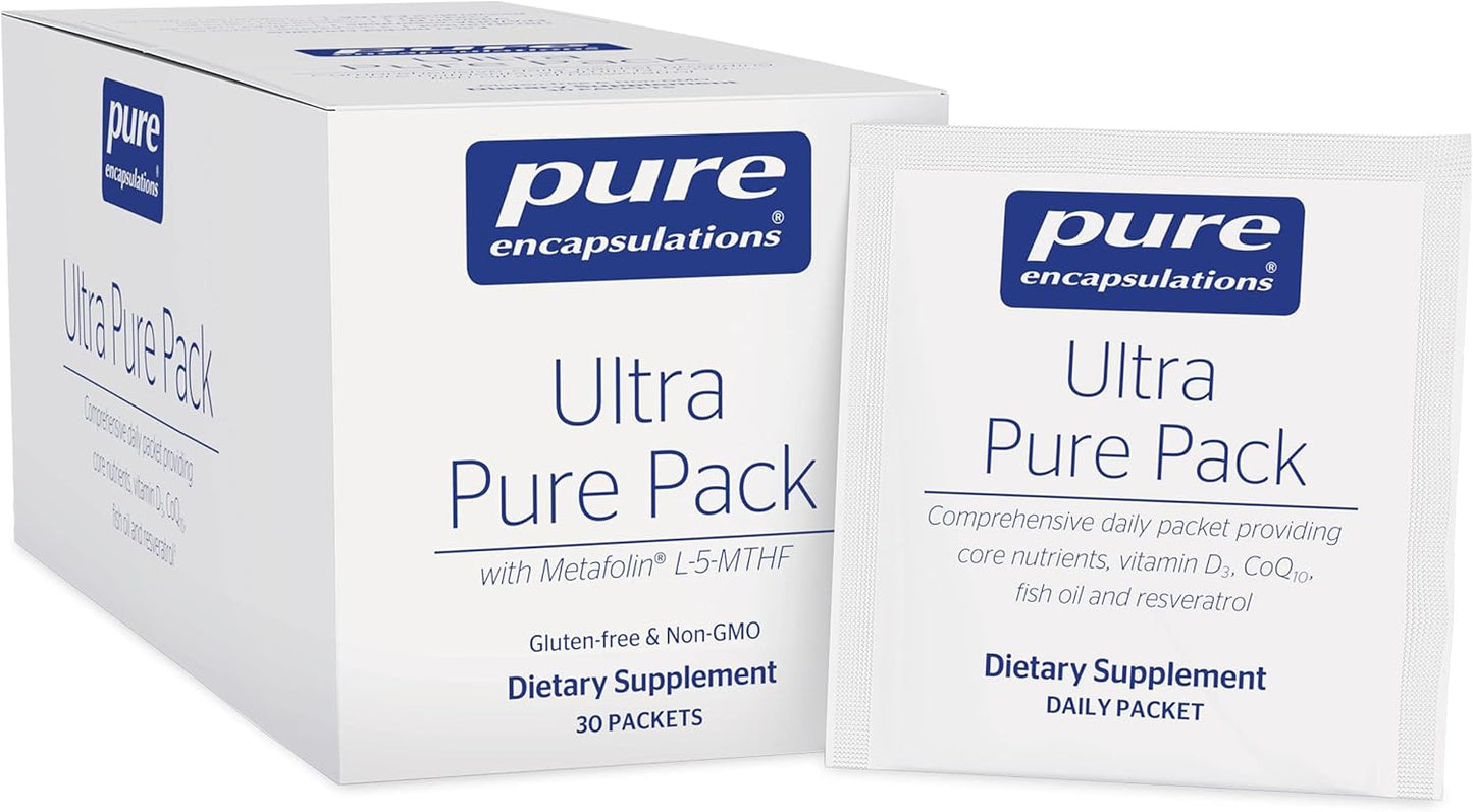 Pure Encapsulations Ultra Pure Pack - Daily Multivitamin with Coenzyme Q10 and Vitamin C - Non-GMO - 30 Packets