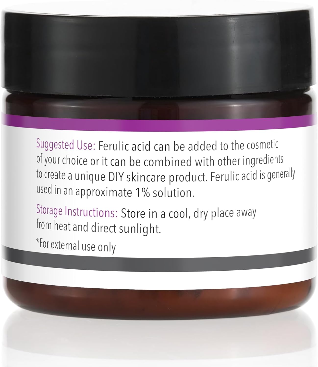 Pure Ferulic Acid Powder for DIY Creams and Serums | Stabilizes Vitamin C | Bos Essentials