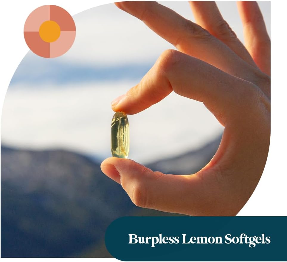 Pure Fish Oil Softgels for Brain, Heart, and Joint Support - Omega 3 Formula - Non-GMO, Dairy-Free, Gluten-Free - Lab Tested