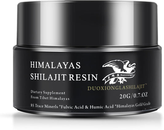 Pure Golden Grade Himalayan Shilajit Resin - Natural Energy Boost for Men & Women - 20g, 100 Servings - Lab Tested