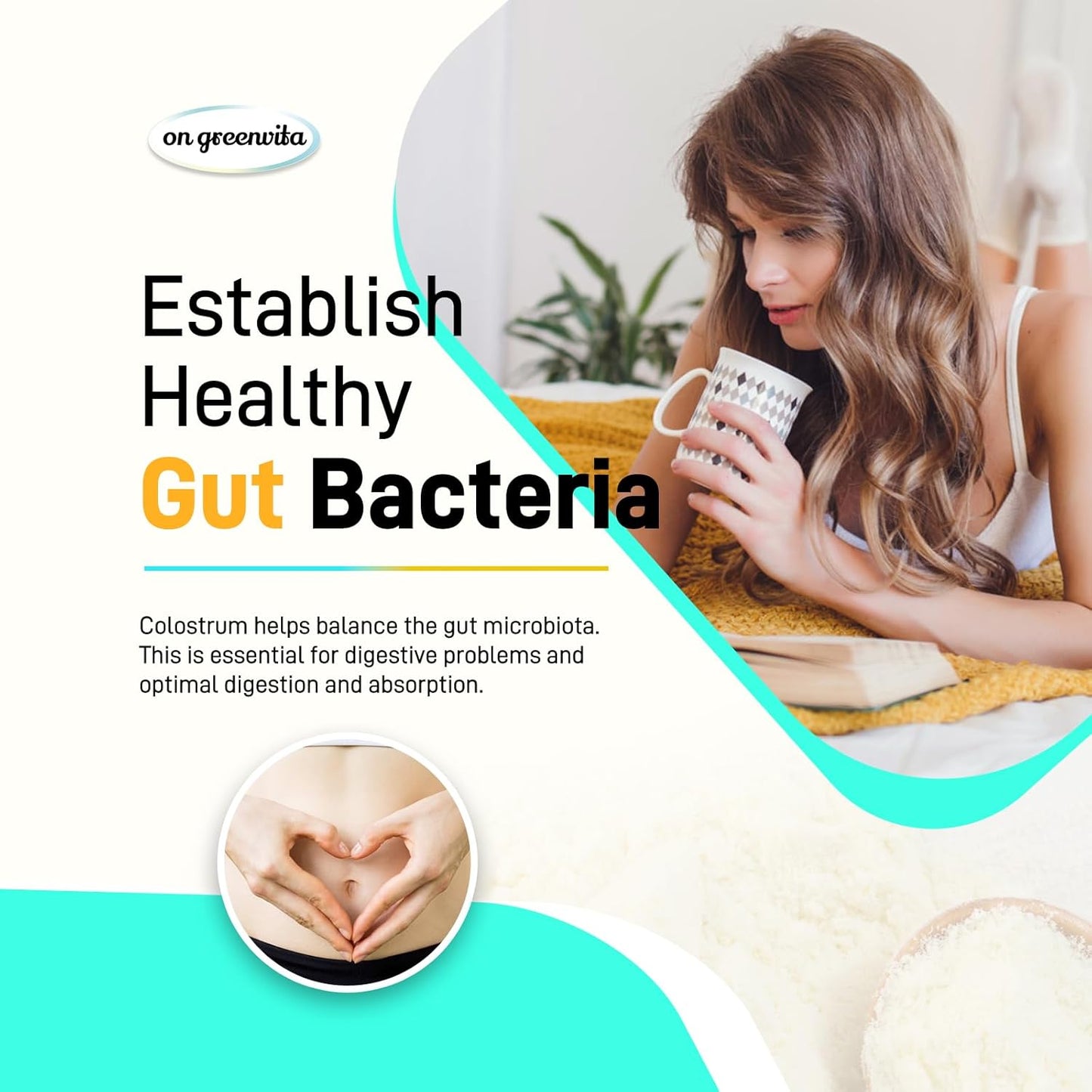 Pure Grass-Fed Liposomal Bovine Colostrum Powder - 72 Servings, 180g - Gut & Immune Support, Hair Growth - Human Supplement