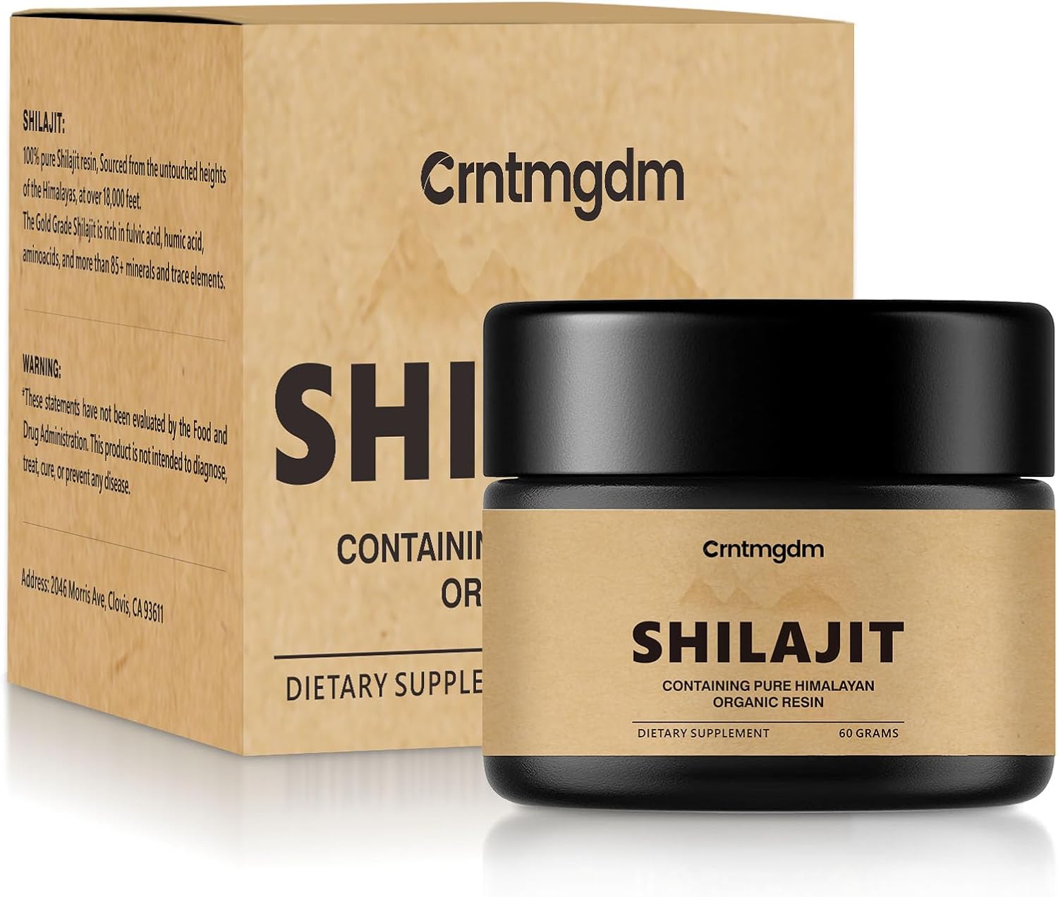 Pure Himalayan Organic Shilajit Resin Gel - 60g with 85+ Humic Acid & Trace Minerals - Premium Energy and Immune Support Enhancer for Men & Women