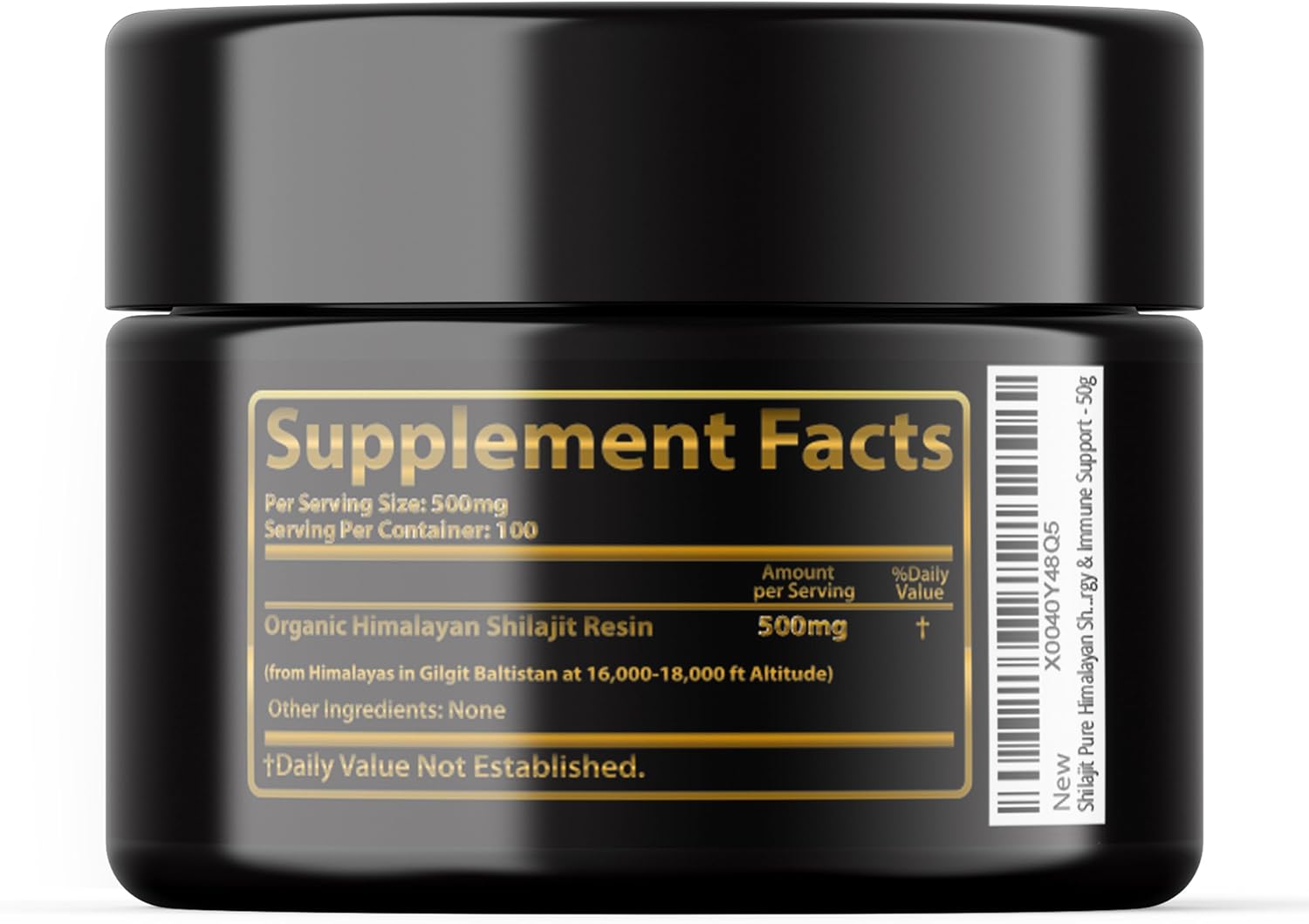 Pure Himalayan Shilajit Resin - Gold Grade 100% Pure Shilajit with Fulvic Acid & 85+ Trace Minerals for Energy & Immune Support