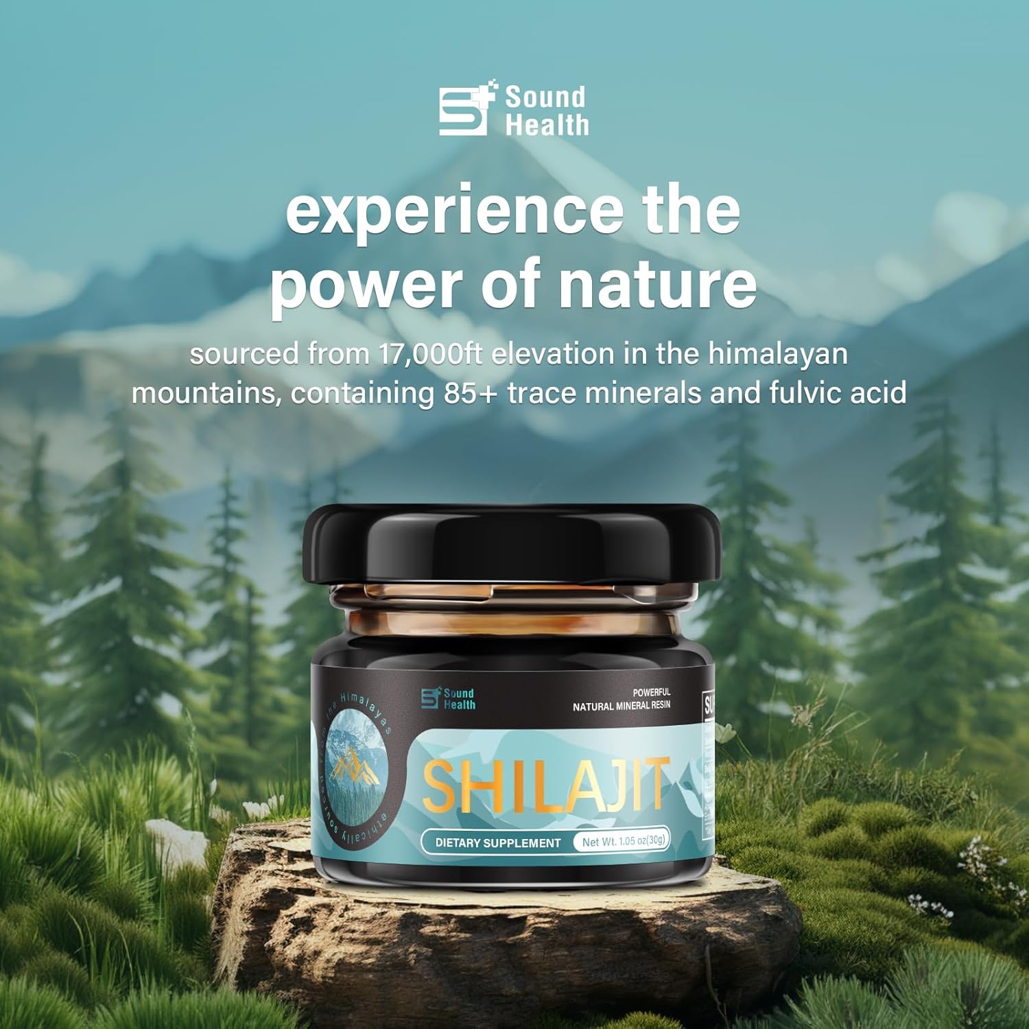 Pure Himalayan Shilajit Resin High Potency Gold Grade Supplement for Energy & Immune Support - 80 Servings, 85+ Trace Minerals, 80%+ Fulvic Acid - Men & Women