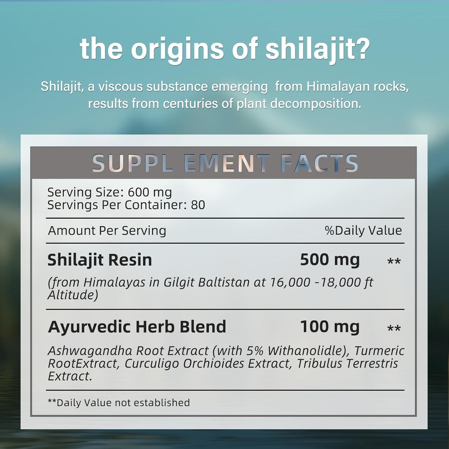 Pure Himalayan Shilajit Resin High Potency Gold Grade Supplement for Energy & Immune Support - 80 Servings, 85+ Trace Minerals, 80%+ Fulvic Acid - Men & Women