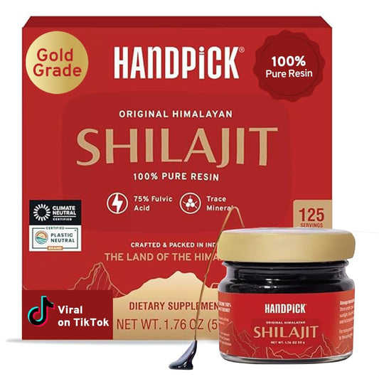 Pure Himalayan Shilajit Resin Supplement | High Potency, 75% Fulvic Acid, 85+ Minerals | 100% Natural, Non GMO, Gluten Free | 50gm Ultra Concentrated for Men and Women
