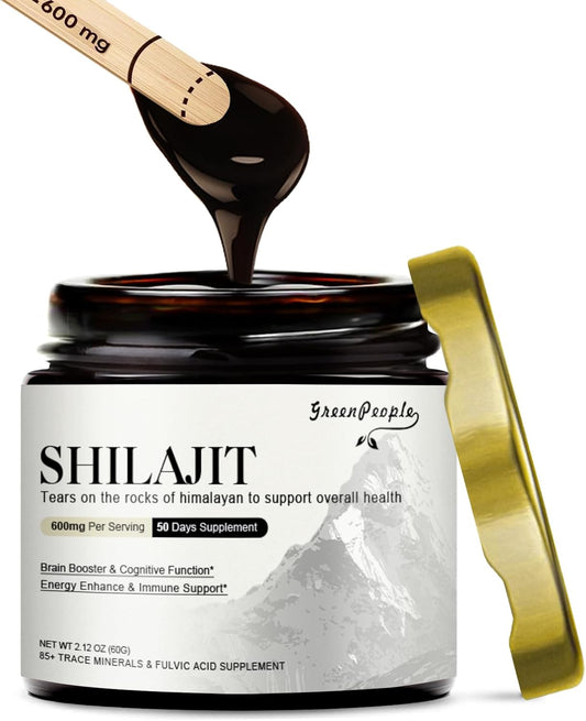 Pure Himalayan Shilajit Resin with 89 Trace Minerals & Fulvic Acid - Gold Grade Energy & Immunity Supplement for Men & Women - 100 Servings/60g