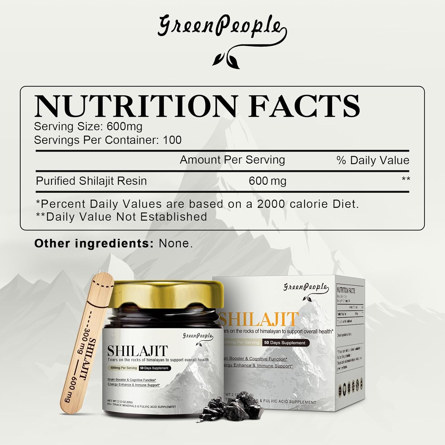 Pure Himalayan Shilajit Resin with 89 Trace Minerals & Fulvic Acid - Gold Grade Energy & Immunity Supplement for Men & Women - 100 Servings/60g