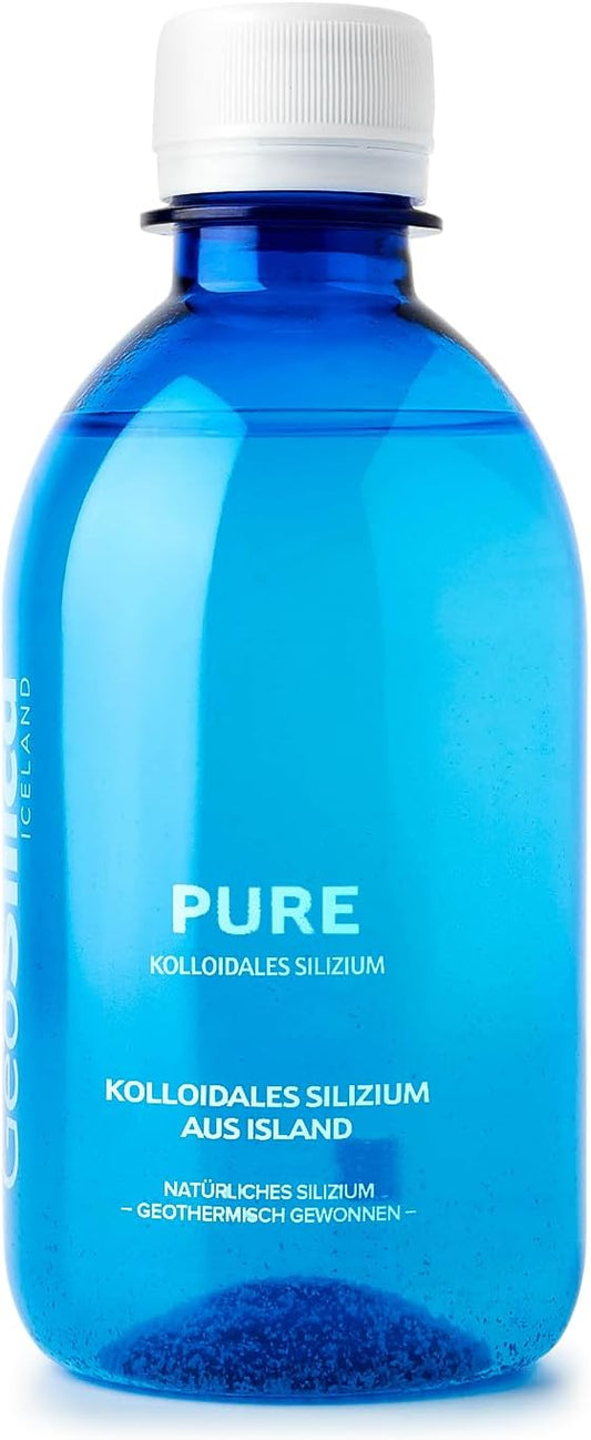 Pure Icelandic Geothermal Silica Mineral Supplement - GeoSilica | No Additives, Preservatives | pH 8.5