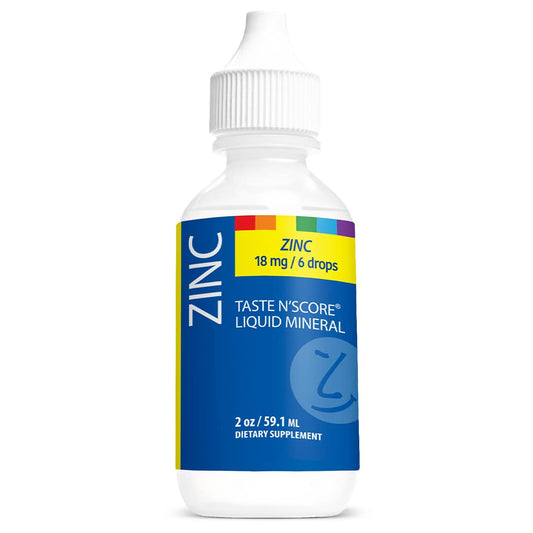 Pure Ionic Zinc Liquid Mineral Supplement - 18mg, 118 Servings - Taste N' Score Technology