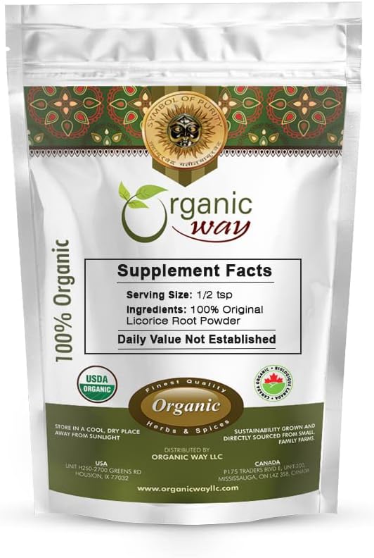 Pure Licorice Root Powder - Herbal Tea | Organic, Kosher & Vegan | Non-GMO, Gluten Free | Indian Sourced | Heavy Metal & Purity Tested (4 Oz)
