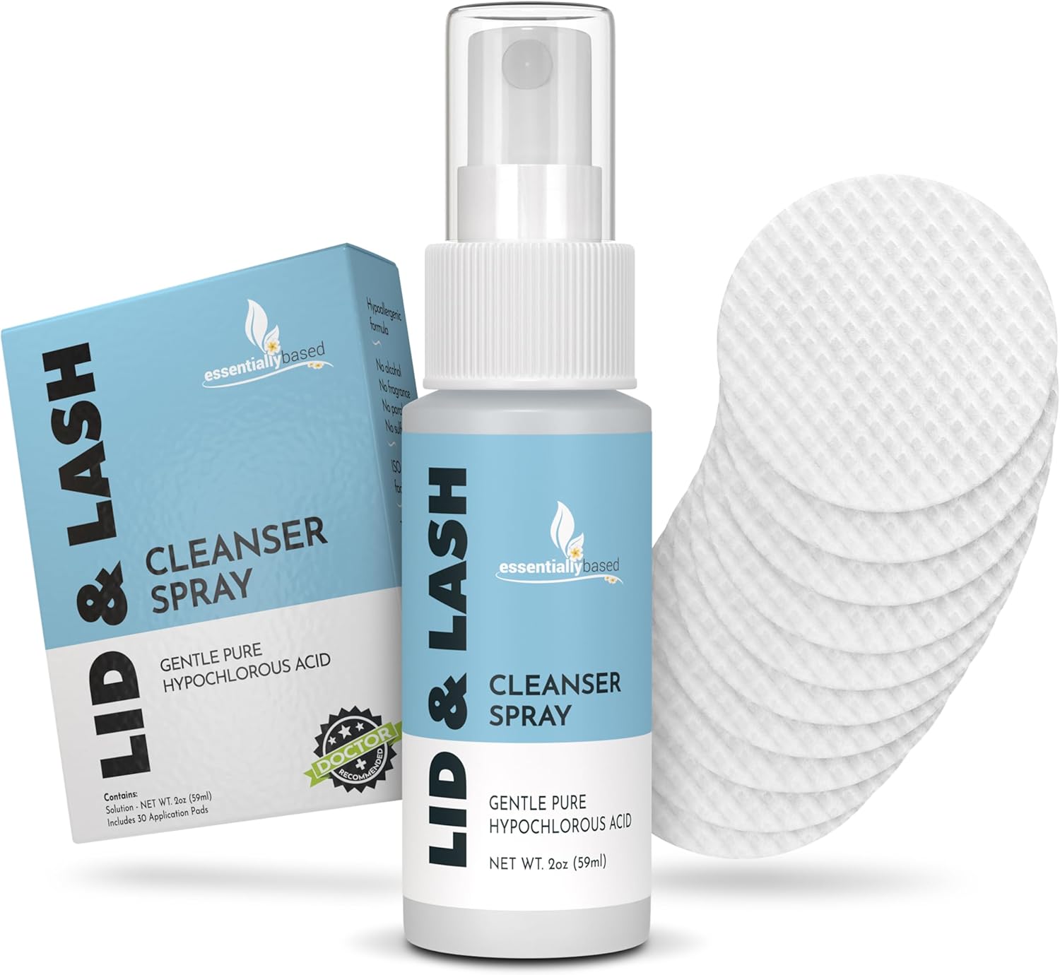 Pure Magnesium Oil Spray and Eyelid Cleanser Set for Essential Health Benefits