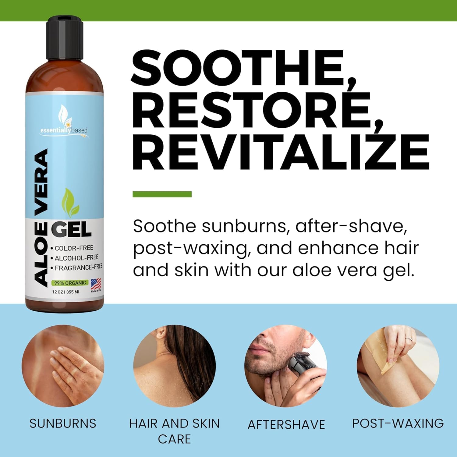 Pure Magnesium Oil Spray with Organic Aloe Vera Gel for Essential Relief and Hydration