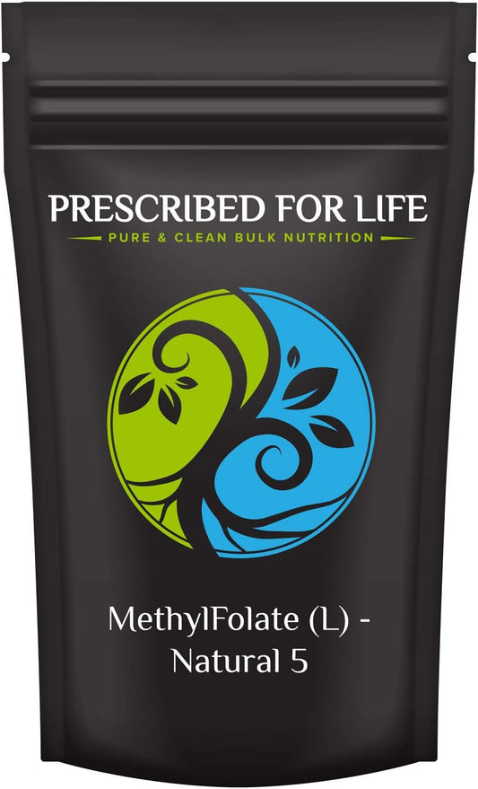 Pure Methyl Folate Powder Supplement for Brain Health | Bioavailable Folic Acid | 4 oz (56 g) - Women & Men