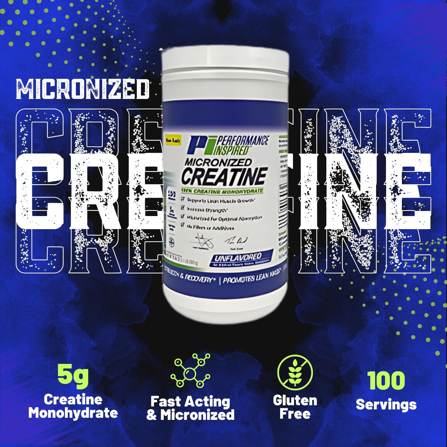 Pure Micronized Creatine Monohydrate for Muscle Growth & Recovery - 1.1 lb