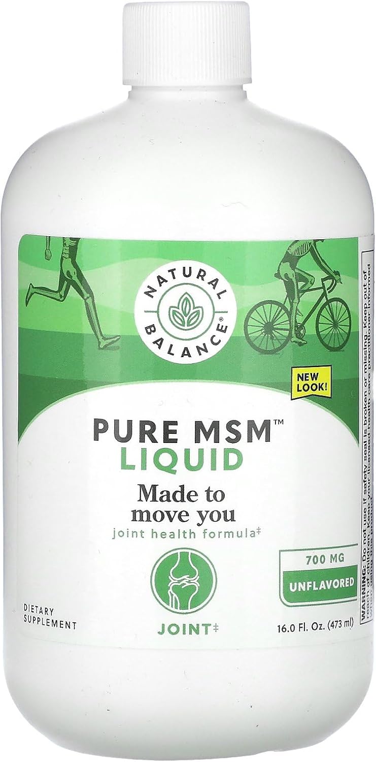 Pure MSM Liquid Supplement for Joint Support - 700 mg - Lab Verified - Unflavored - 60-Day Guarantee - 48 Servings, 16 Fl. Oz.